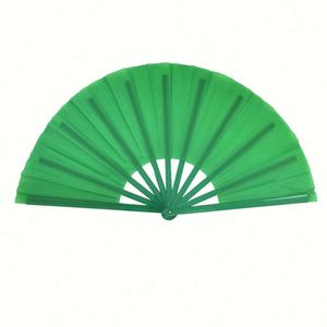 Listo para enviar: Abanicos plegables de plástico de 13 pulgadas (33 cm) con mango, en blanco y negro, de poliéster, para manualidades, pintados para Navidad - Product Image 3