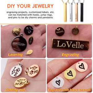 Pulsera <span class=keywords><strong>de</strong></span> Acero Inoxidable en Blanco para Grabar, Regalo Personalizado para el Día del Padre con Nombre y Fecha, Cordón Ajustable, Joyería para Hombre - Product Image 5