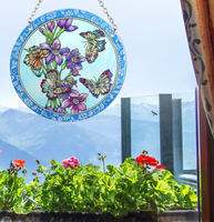 Catégorie de produits Papillon coloré Décoration murale en bois Fleur Piège lumineux Cadeau suspendu pour maman Grand-mère Artisanat en bois Boîtes en bois