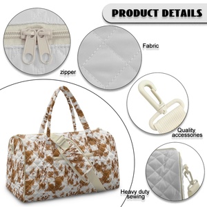 Bolsa de Viaje Personalizada/Al Por Mayor con Cierre, Tela de Poliéster, Diseño a Cuadros y Estilo Vaquero Occidental, para Almacenamiento y Viajes - Product Image 3