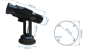 Открытый водонепроницаемый лазерный проектор с логотипом под заказ, напольная дверь, 30 Вт, 50 Вт, проектор gobo, светодиодный рекламный светильник для лифта - Product Image 2