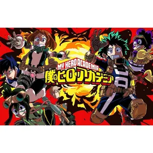 A3 japon animesi My Hero Academia şekil karakter posterler kumaş posteri boyama ev duvar kapılı gardırop süslemeleri