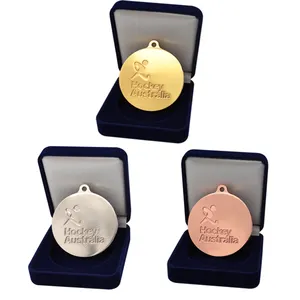 MD-250促销礼品套装雕刻金银铜奖牌盒金属定制展示奖牌盒，用于运动和游戏