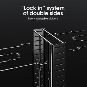 रसोई बर्तन बर्तन ग्रिड तलना गर्म पैन ढक्कन धारक के लिए पैन रैक आयोजक कैबिनेट - Product Image 3