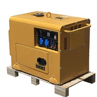 Générateur diesel silencieux à tension stable AVR, refroidi par air, 5 kVA 6 kVA, module d'alimentation de secours UPS sûr pour équipement électronique de bureau