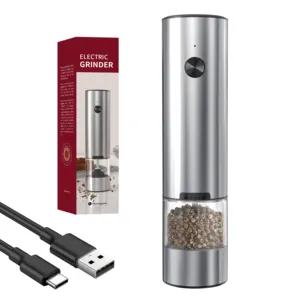 Type C Cable Charging Electric Salt And Pepper Mill Salt Grinder For Gift