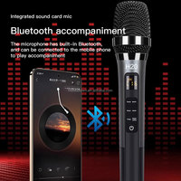 Micrófono Dinámico H20 con Tarjeta de Sonido, Eco, Reverberación Todo en Uno, Conexión para Teléfono Celular, Micrófono para Podcast, Equipo de Canto en Vivo