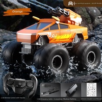 Camion monstre amphibie 4x4 tout-terrain avec lanceur de balles d'eau, jouet de combat multijoueur, câble USB, télécommande 4 canaux
