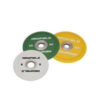 Plaques de poids de musculation Newfield Steel Calibrates en acier inoxydable avec logo personnalisé en creux, équipement de gym commercial et domestique