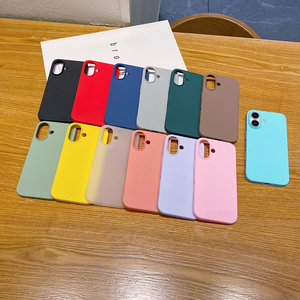 Coques de téléphone personnalisées en silicone souple de couleur bonbon rouge, noir, rose, TPU pour iPhone 16 Plus, 16 Pro, 16 Pro <span class=keywords><strong>Max</strong></span>, 17 <span class=keywords><strong>Air</strong></span>, 15, 14, 13, 12 - Product Image 1