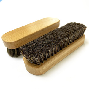 HCA16 Fabricant de gros Grandes et petites brosses de nettoyage Brosse en bois de hêtre pour cirage à chaussures manche en bois ou cuir suédé - Product Image 6
