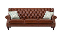 Ensemble canapé Chesterfield en cuir de style vintage Hotsale pour salon nouveau modèle de lit en bois pour hôtel canapé de style design chinois