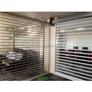 Alto Desempenho Lojas Segurança PC Material Rolling Door Crystal Policarbonato Transparente Roller Shutter Door