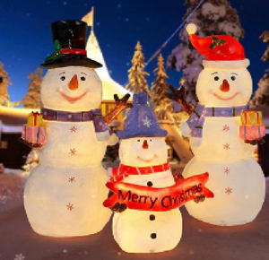 Snowman <b>Led</b> Festival <b>Lights</b> Create Warm Holiday Atmosphere For Gardens And Parks - Product Image 1