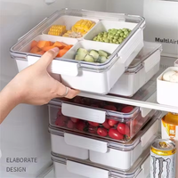 Aohea 4 8 compartiments sans bpa Organisateur de cuisine Récipient de stockage d'épices Récipients de stockage d'épices épicées en plastique avec couvercle