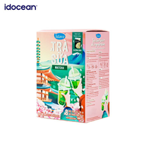 Thé au lait Matcha crémeux classique thé à bulles asiatique hypocalorique fromage cristal Boba boîte en carton emballage pour des ingrédients parfaits