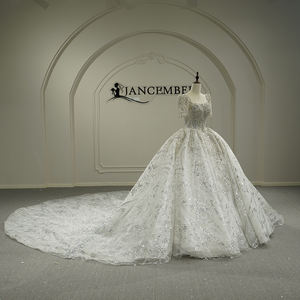 Vestido de Novia de Lujo Gt26010, Estilo Moderno Vintage, Vestido de Princesa con Falda de Tul, Diseño Simple sin Tirantes, con Lentejuelas, Cuentas y Flores de Encaje, Jancember - Product Image 2