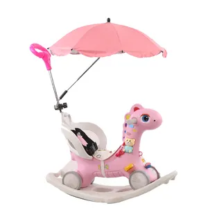 China Manufacturer Baby Children's Cartoon Plastic 3-in-1 Rocking Horse Chair