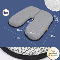 Coussin imperméable, respirant, antibactérien, anti-escarres, soulagement sciatique, soutien du coccyx, en polyester écologique, lavable