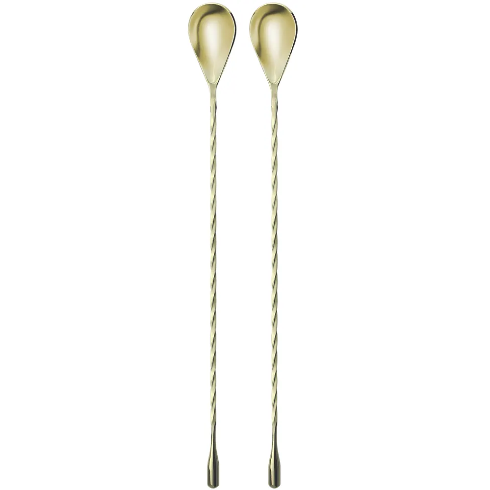 Wholesale 12 Inches Stainless Steel Bar Spoon Rose Gold Cocktail Spoons for Bar Accessories