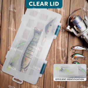 Organisateur de boîte de matériel de pêche en plastique réglable pour la pêche en eau salée <span class=keywords><strong>avec</strong></span> leurre et plateaux de stockage de terminaux - Product Image 6