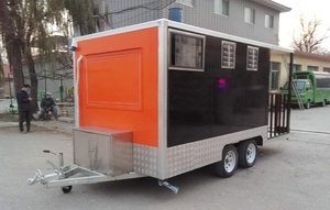 2023 New Design Outdoor Custom Fully Equipped <strong>BBQ</strong> Mobile Food Truck <strong>Trailer</strong> Food <strong>Trailer</strong> with Porch for <strong>Smoker</strong> - Product Image 3