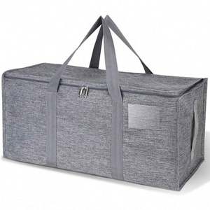 Polyester Strong Grey Breathable Wardrobe Organizer <b>Bag</b> With Handle Bolsas De Almacenamiento De Tela <b>Clothes</b> Storage <b>Bags</b> - Product Image 1
