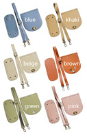 Kits de fabrication de fonds de sacs DIY en cuir PU carré, accessoires de couture tendance, avec crochets à pression pour tricot et crochet manuel