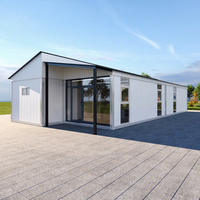Maison préfabriquée en conteneur d'acier à trois pièces à plancher plat mobile sur mesure en gros Maison préfabriquée isolée en kit Design moderne