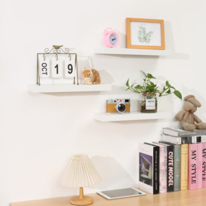 <strong>Deep</strong> White <strong>Floating</strong> Shelf Set of 3, Wall <strong>Shelves</strong> for Bathroom, Living Room, Bedroom, Modern Home Decor - Product Image 2