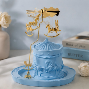 Ensemble cadeau de bougies parfumées de luxe avec carrousel rotatif et support de bougie tournant pour cadeaux d'anniversaire et décoration intérieure - Product Image 2