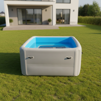 Aufblasbarer Outdoor-Swimmingpool mit Drop-Stitch-Technologie für Familie, Garten, Terrasse und Freizeitnutzung mit Kindern