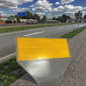 Delineateurs temporaires en plastique pour avertissement routier, panneaux réflecteurs trapézoïdaux pour garde-corps routier - Product Image 1