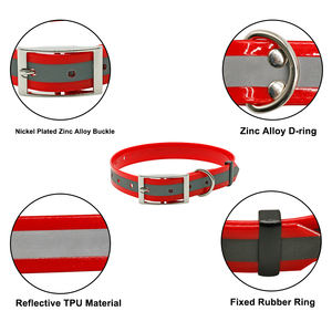 Hete Verkopende Westerse Stijl Huisdier Riemen Massief Nylon Polyurethaan Reflecterende Tpu Nylon Plastic Jachthondenhalsbanden Decoratieve Klinknagel - Product Image 6