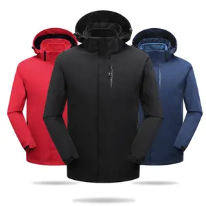 야외 스포츠 겨울 새로운 3-in-one 투피스 양털 따뜻한 방수 방풍 비상 재킷 남성 자켓