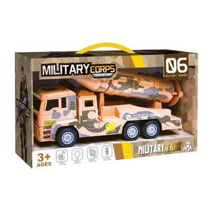 שאנטו צ'נגחאי צעצועי משאית חשמלית חיכוך קל מוזיקה אינרציה צעצוע רכב צבאי ילד צעצוע רכב חיכוך
