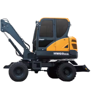 High Quality Hyundai Brand New Excavator Construction 6t Hyundai HW60ECO Mini <b>Small</b> <b>Wheel</b> Excavator - Product Image 1