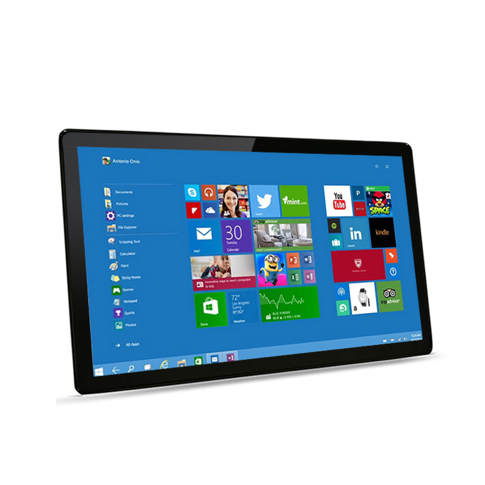 Android 32 pouces tout en un pc écran tactile tactile Fixé Au Mur joueur de publicité de moniteur avec 10 points de contact d'affichage à cristaux liquides moniteur