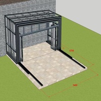 Verrière triangulaire rétractable Keenhai de haute qualité en verre trempé de 6 mm, garantie 5 ans+, structure en alliage d'aluminium