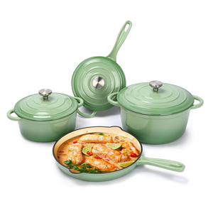 Klasik Dökme Demir Tencere Setleri Yapışmaz Emaye Kaplı Dökme Demir Güveç Tencere Setleri Yemek Pişirmek İçin - Product Image 5