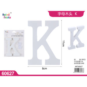 Lettera di legno decorativa all'ingrosso 11cm K per la casa e le decorazioni del segno della parete di evento - Product Image 1