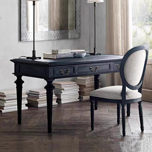 RH Mỹ Retro pháp sồi Bàn máy tính tùy chỉnh cổ cũ trẻ em viết nghiên cứu đồ nội thất gỗ rắn phong cách retro - Product Image 3