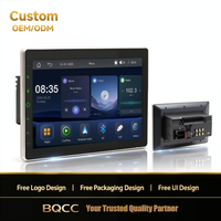 Radio Mobil Android BQCC 10.1" Layar IPS 2.5D, Pemutar DVD MP5, FM, GPS Navi, Carplay, Multimedia Stereo, RGB VLED, Head Unit Kendaraan