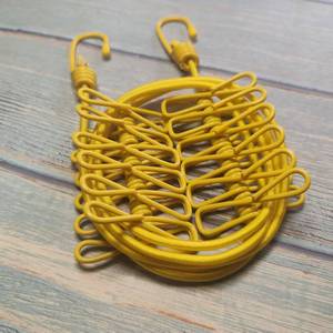 <span class=keywords><strong>Tendedero</strong></span> elástico de viaje portátil <span class=keywords><strong>con</strong></span> gancho de clip de abrazadera herramienta para exteriores resistente - Product Image 6