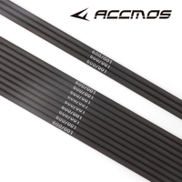 ACCMOS Tige de flèche en carbone pur Super ID 6,2 mm +/-0,001" 32 pouces Spine 250-800 pour arc et flèche DIY