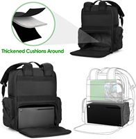 Sac à dos tactique pour console Xbox Series X/S, étui de voyage en nylon résistant aux déchirures avec système MOLLE et rembourrage épais, compatible avec les appareils jusqu'à 17 pouces