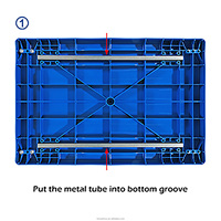 Carretilla de Plataforma Plegable de Plástico Resistente, Carrito de Mano