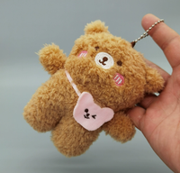 Mignon ours en peluche poupée porte-clés en peluche ours sac à dos pendentif poupée Couple enfants cadeau