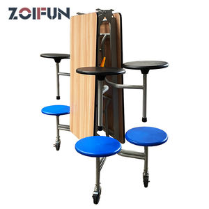 Fabricantes 30 años de garantía Juego de 8 asientos Mesa de comedor plegable moderna muebles de cafetería escolar - Product Image 5