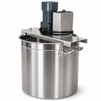 RVS-jamkookpotmixer voor fruitsaus, chocoladesiroop, dessertfabriek, verwerkingsapparatuur leverancier